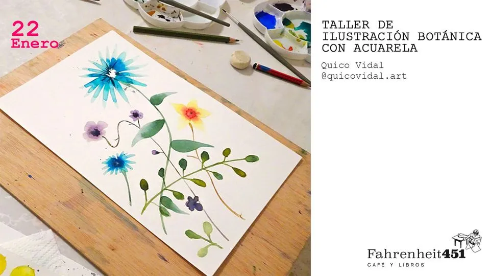 **Taller de ilustración botánica con acuarela** con Quico Vidal