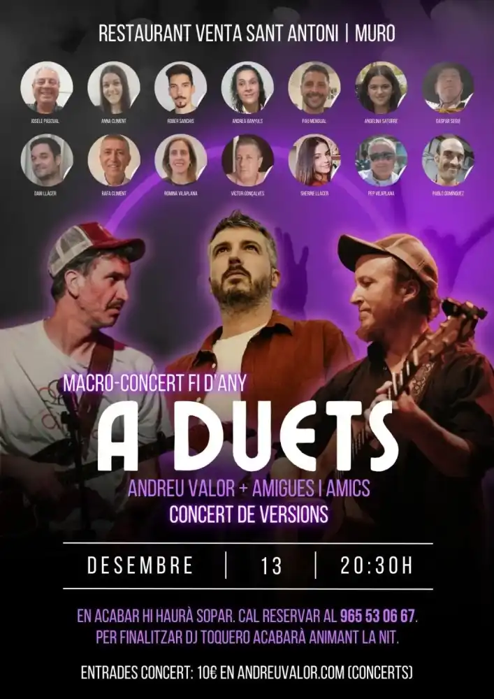 "A Duets" (Versions) - Andreu Valor + Amics/Gues a Muro