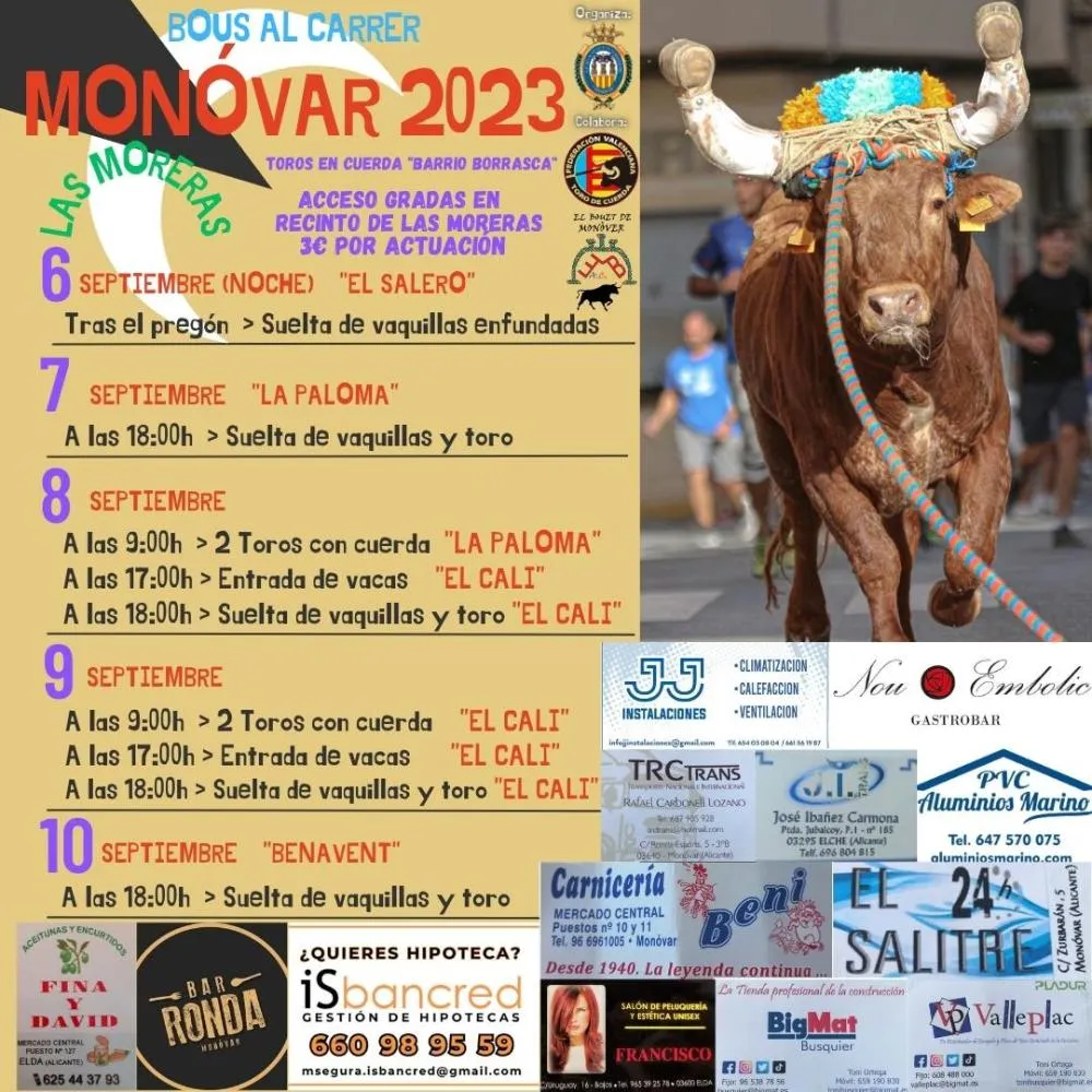 "Bous al Carrer" Monóvar 2023