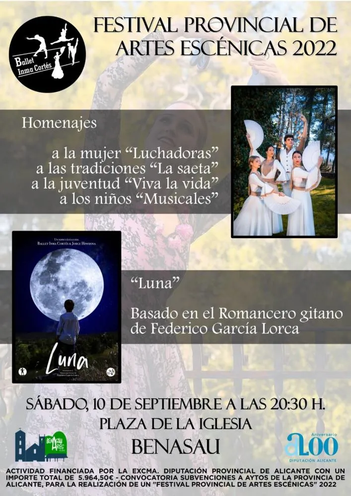 "Homenajes" y "Luna" del Ballet Inma Cortés - Festival Provincial de Artes Escénicas 2022