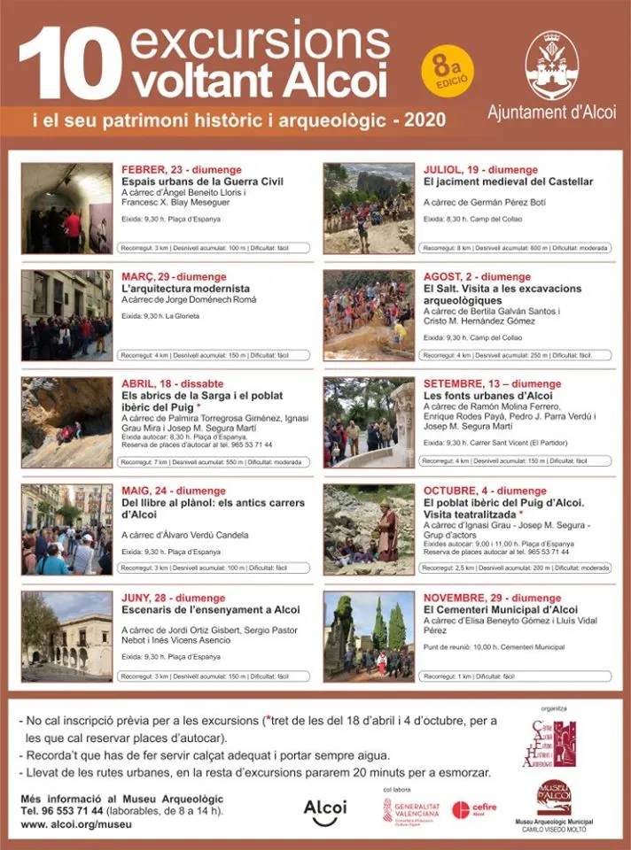 10 excursiones alrededor de Alcoy 2020