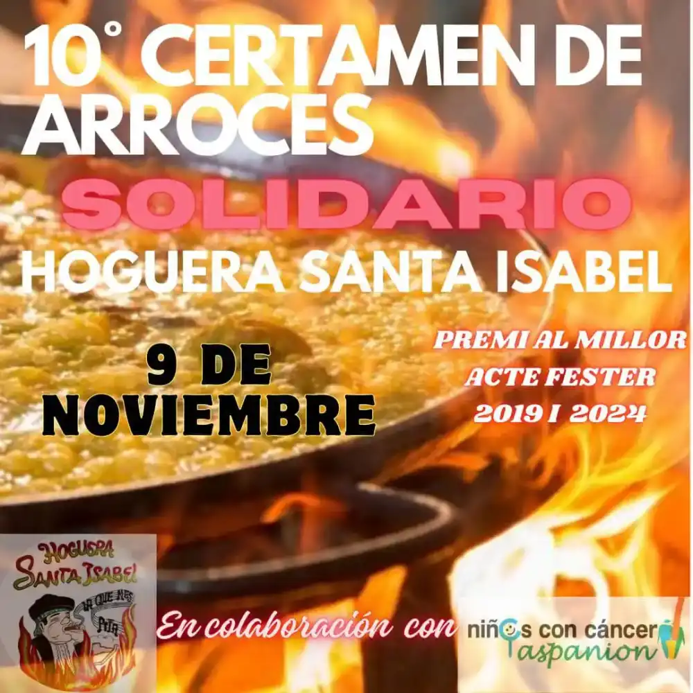 10º Certamen de Arroces Solidario Aspanion Hoguera Santa Isabel