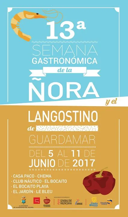 13ª Semana Gastronómica de la Nora y el Langostino de Guardamar