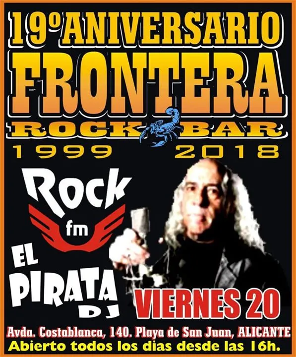 19º Aniversario Rock Bar Frontera con el Pirata Dj