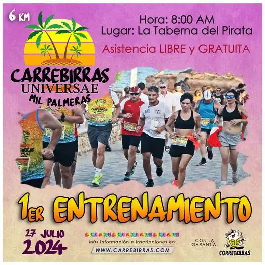 1er Entrenamiento - Carrebirras Universae Mil Palmeras - Carrera 6 Km.