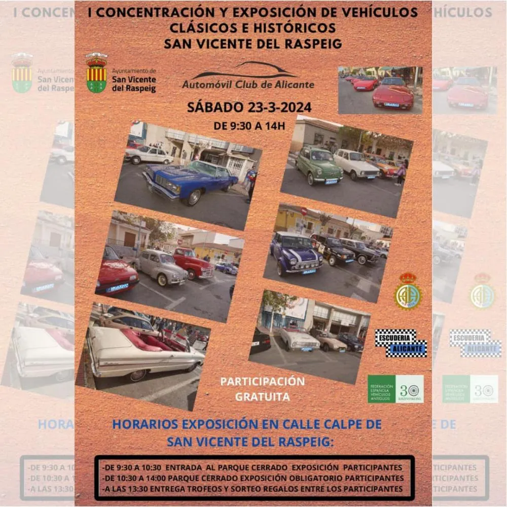 1° Concentración y Exposición de Vehículos Clásicos e Históricos San Vicente del Raspeig