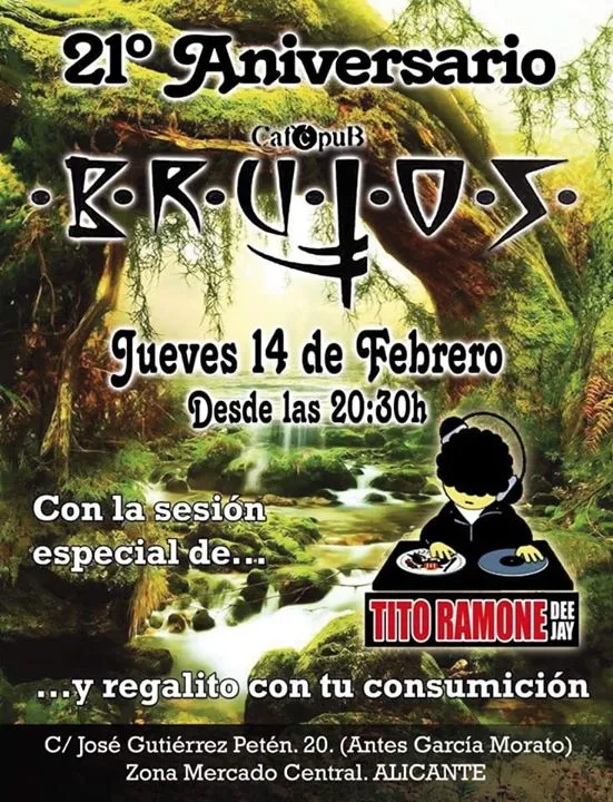 21 aniversario Cafe pub Brujos Alicante