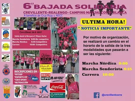 6ª Bajada Solidaria Crevillent, El Realengo, Marjal Costa Blanca
