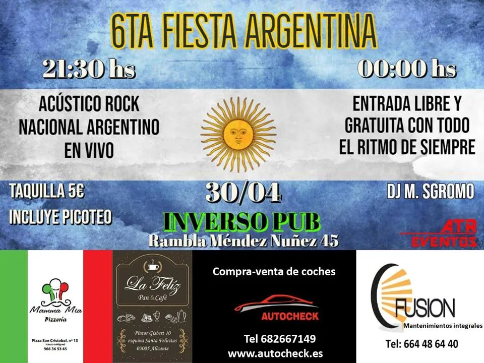 6ª Fiesta Argentina en Alicante