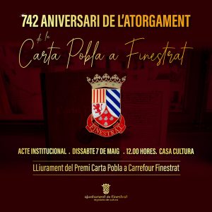 742 aniversario Carta Pobla Finestrat