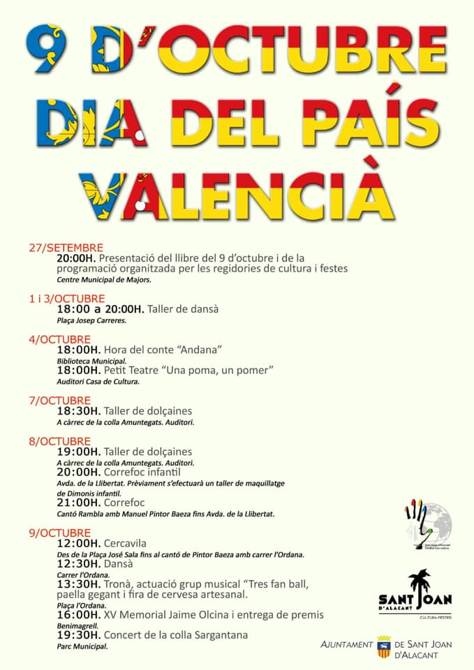 9 de octubre en San Juan de Alicante 2019