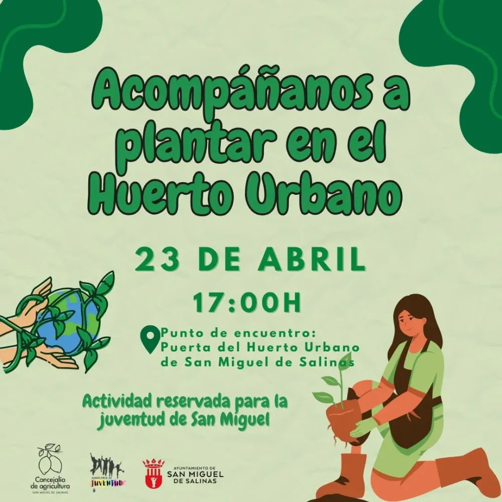 Acompáñanos a plantar en el Huerto Urbano