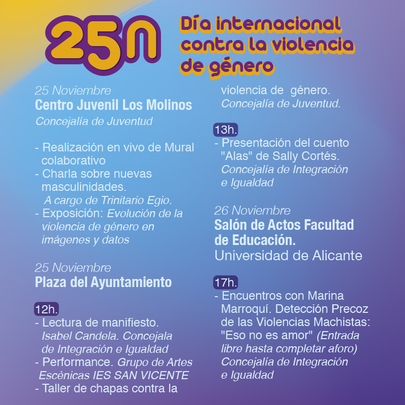 Actividades 25N - San Vicente del Raspeig 2022