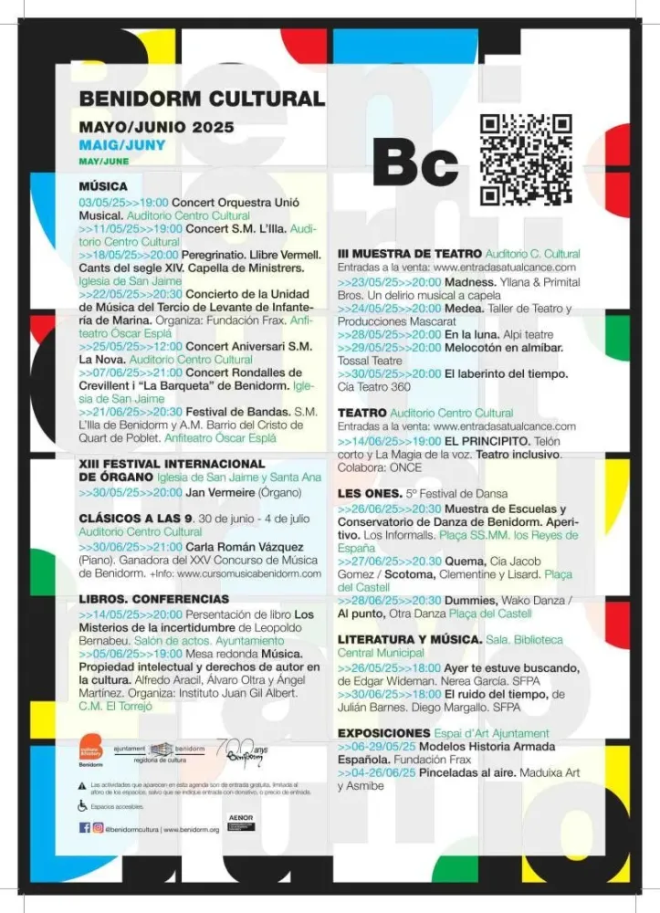 Actividades Culturales Benidorm mayo-junio 2025
