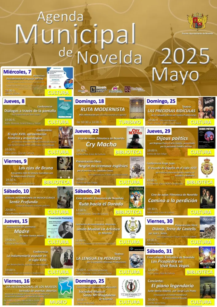 Actividades Culturales Novelda Mayo 2025