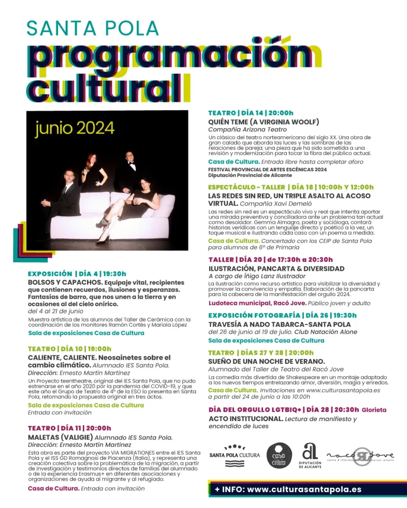 Actividades Culturales Santa Pola Junio 2024