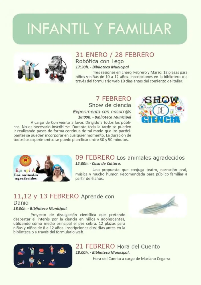 Actividades de ocio infantil y familiar en San Juan de Alicante - Enero Febrero 2020 (3)