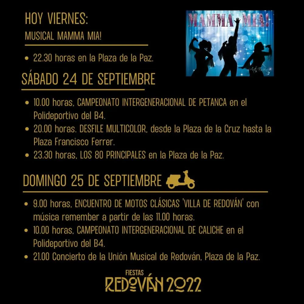 Actividades Fiestas de Redován 2022