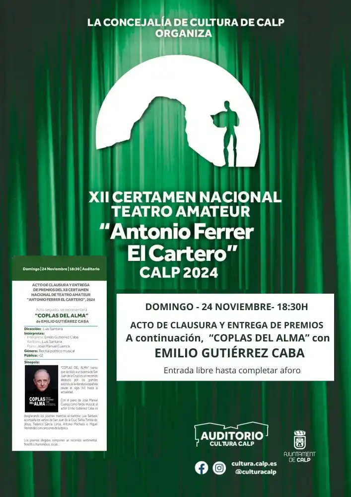 Acto de clausura y entrega de premios ► Certamen Nacional Teatro Amateur