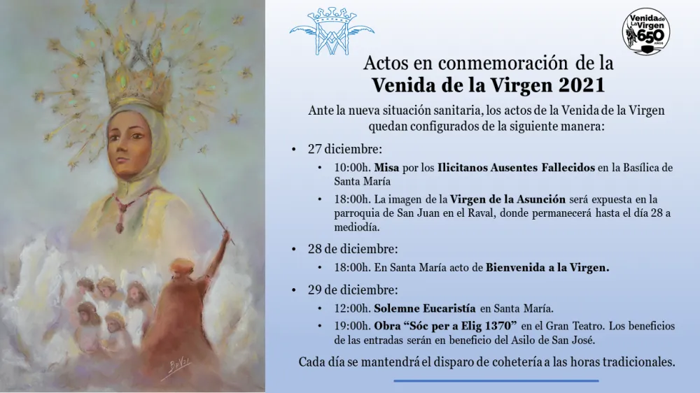 Actos de la Venida de la Virgen 2021