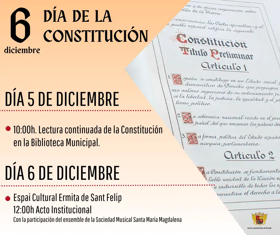 Actos Día de la Constitución Novelda 2024