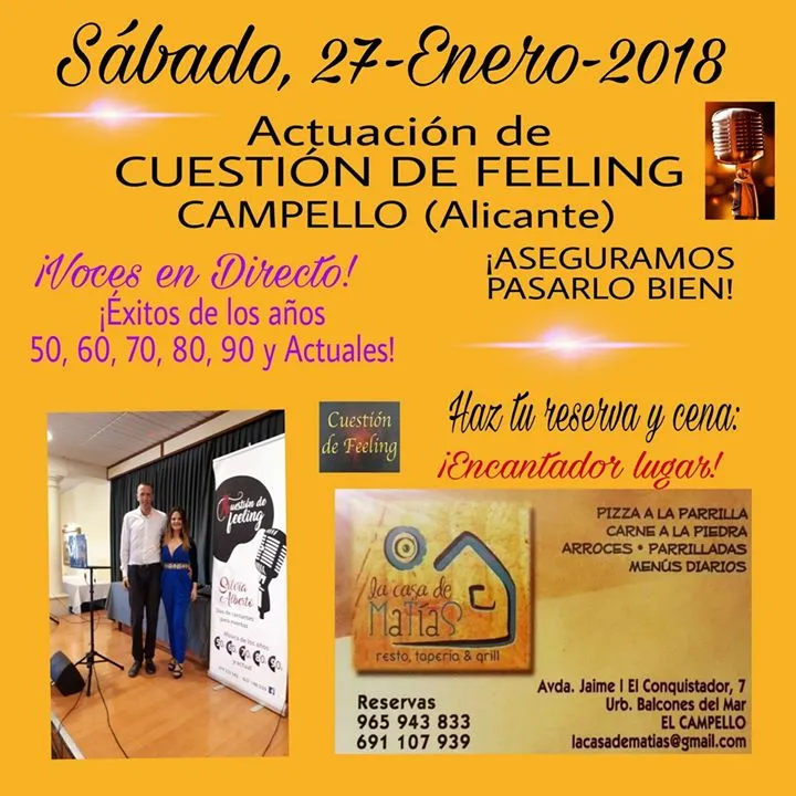 Actuación de Cuestión de Feeling en El Campello