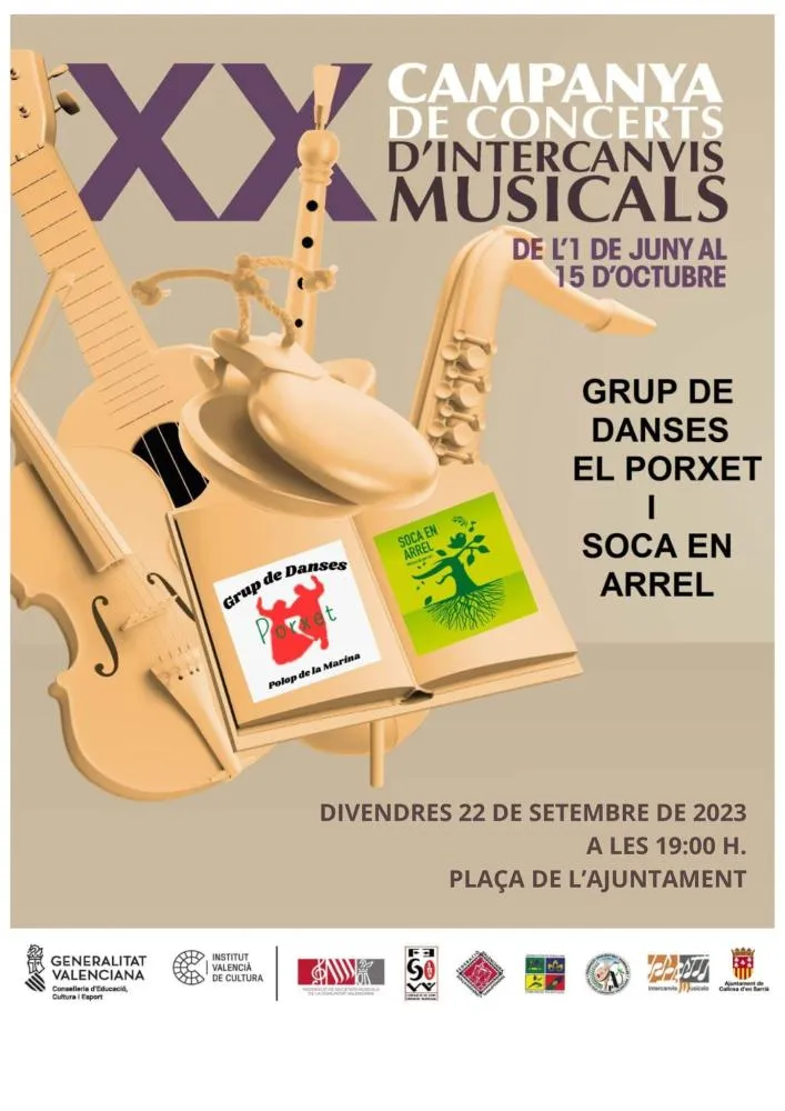 actuación " Grup de Danses el Porxet" y "Soca en arrel"