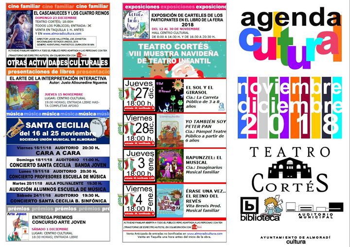 Agenda Cultural Almoradí - Noviembre-Diciembre 2018