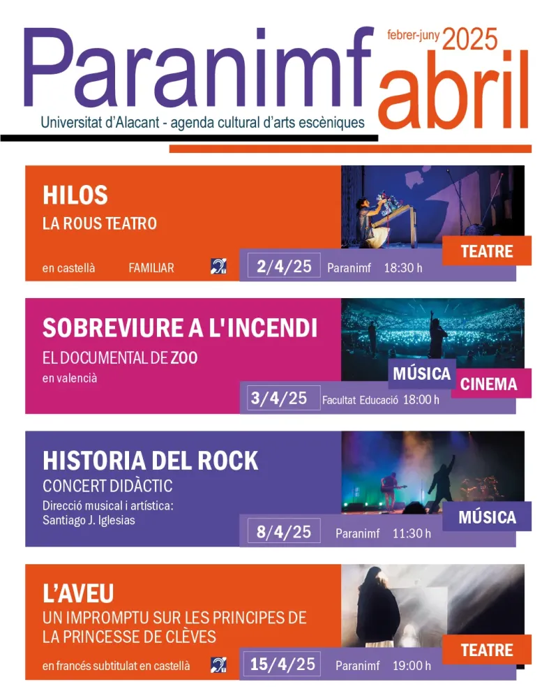Agenda Cultural de Artes Escénicas 2025