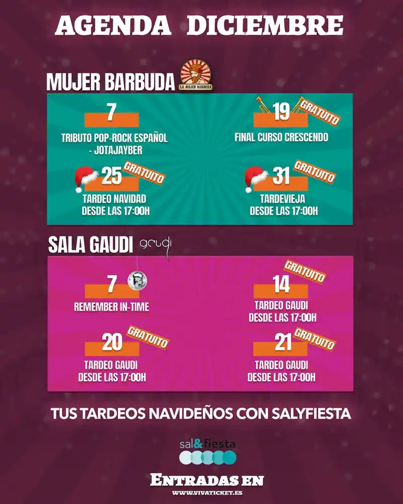 Agenda Diciembre La Mujer Barbuda Alcoy