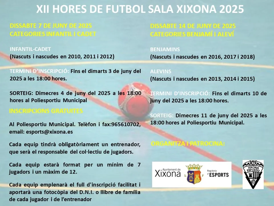 Alevín y Benjamín ► XII Horas de Fútbol Sala Xixona 2025