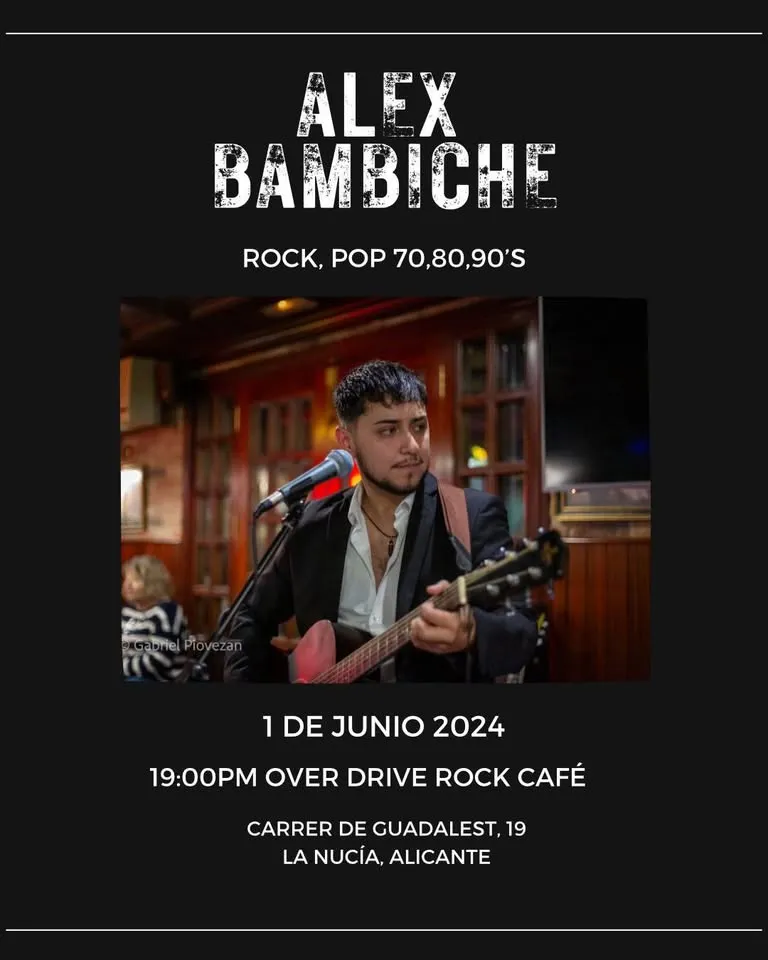 Alex Bambiche en concierto