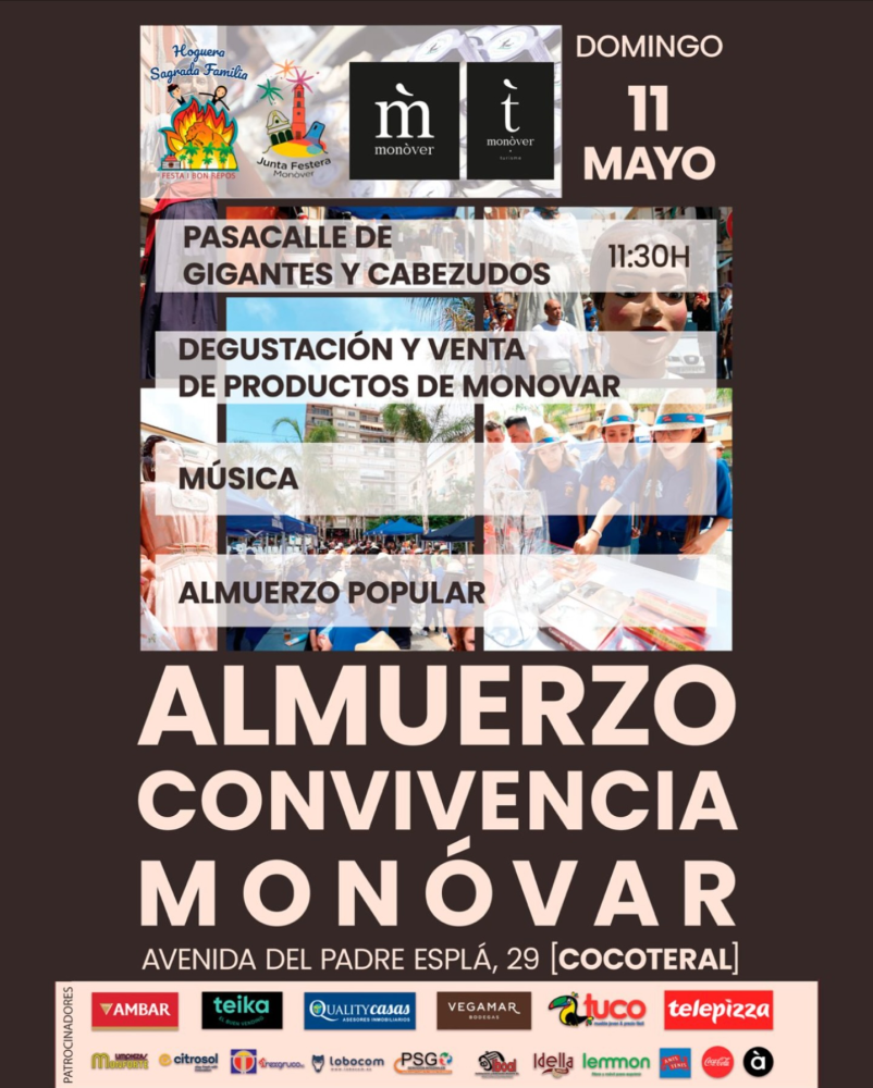 Almuerzo Convivencia Monóvar Hoguera Sagrada Familia