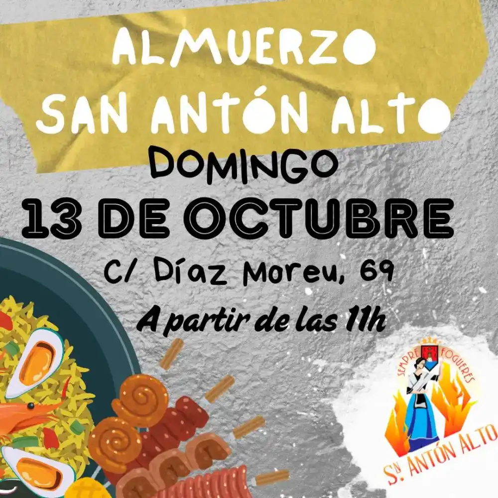 Almuerzo Hoguera San Antón Alto