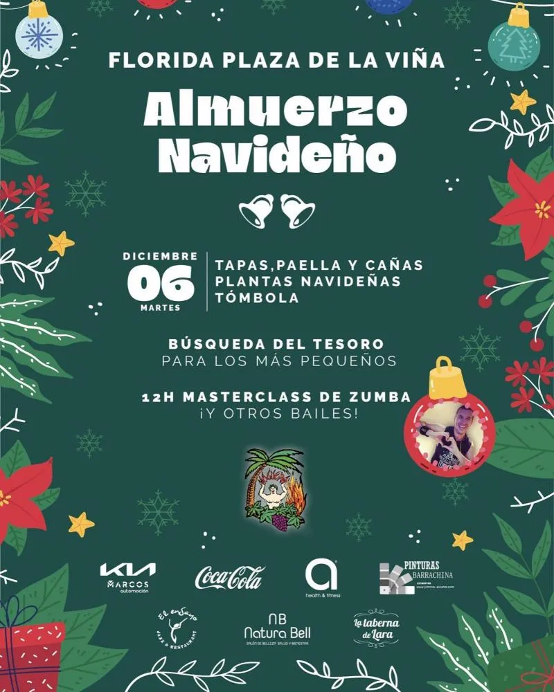 Almuerzo Navideño Hoguera Florida Plaza de la Viña