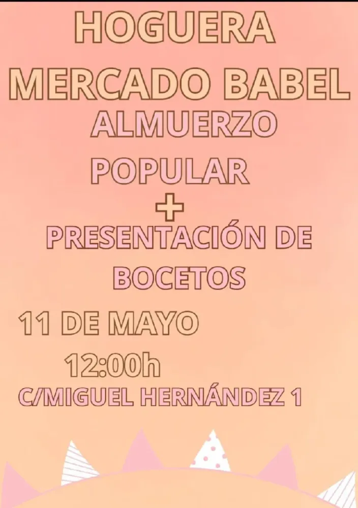 Almuerzo Popular + Presentación de bocetos - Hoguera Mercado Babel