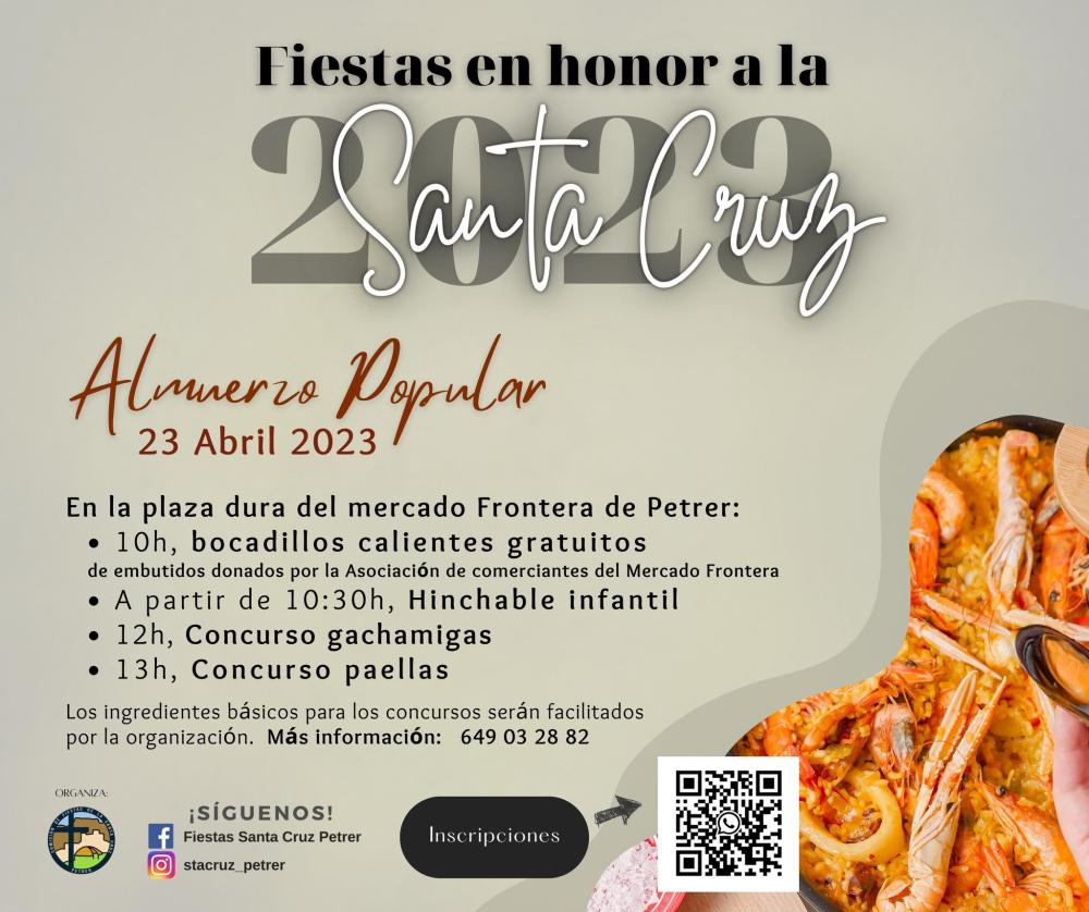 Almuerzo Popular Fiestas de la Santa Cruz de Petrer 2023