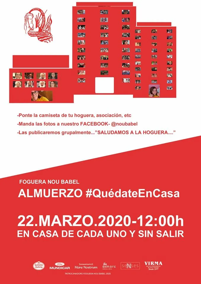 Almuerzo Quédate en Casa de La foguera Nou Babel