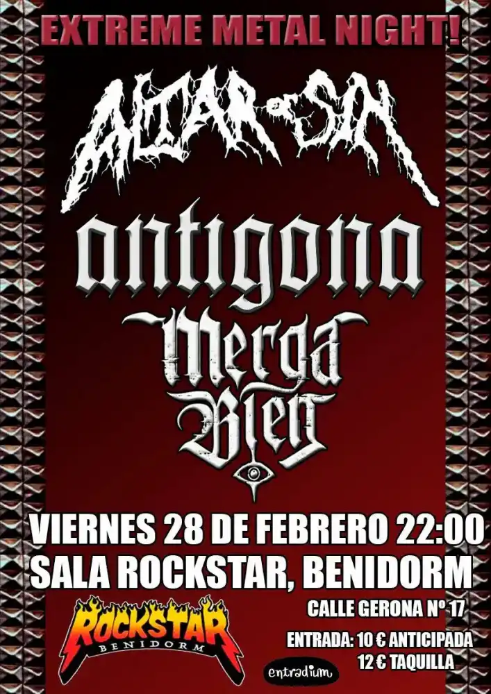 Antígona + Altar of Sin + Merga Bien