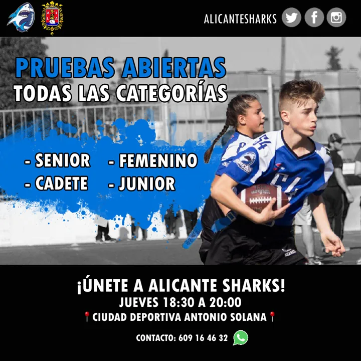 Apúntate en Alicante Sharks Club de Football Americano