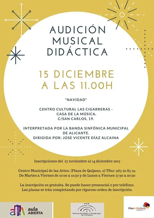 Audició didàctica musical de Nadal de la Banda Simfònica Municipal