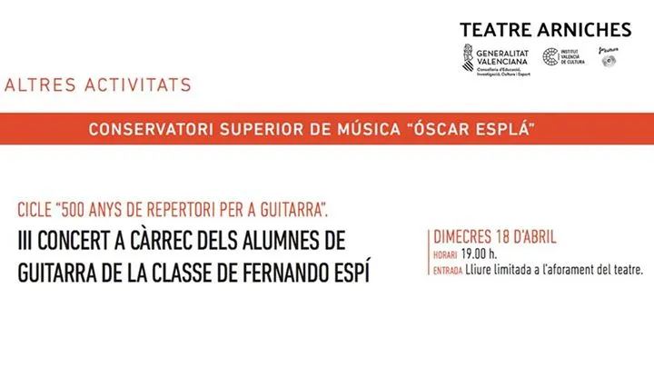 Audició D’alumnes De La Classe De Música De Cambra