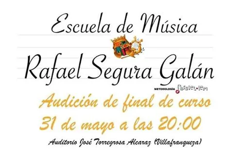 Audición Escuela de música. Final de curso 2018/19
