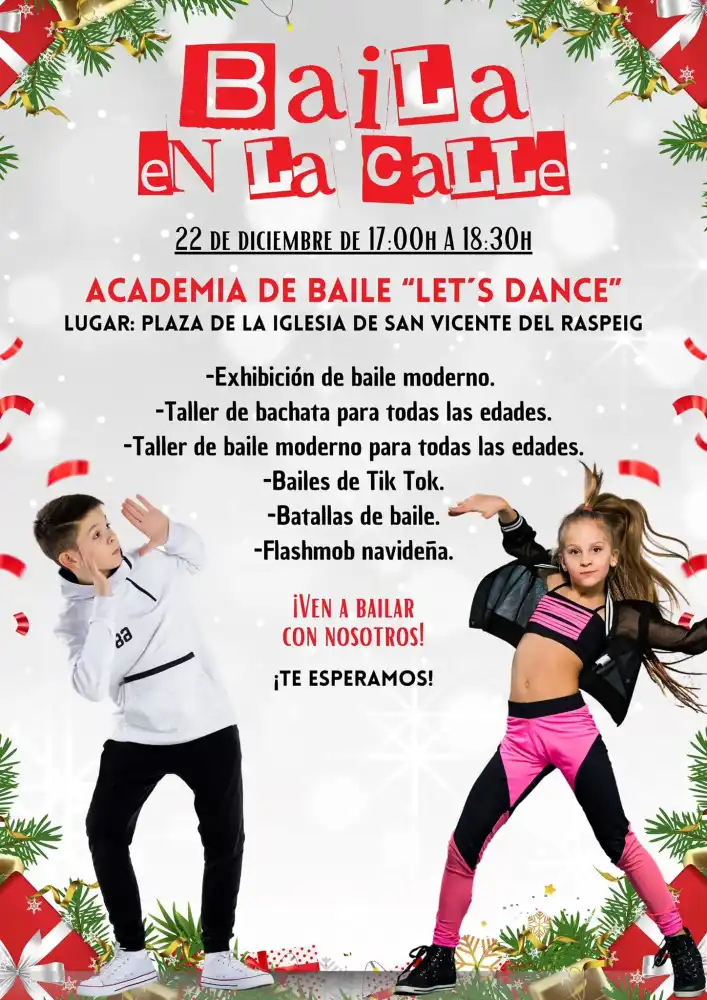 Baile en la calle. Academia de baile Let's dance