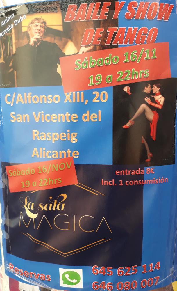 Baile y Show de tango en San Vicente del Raspeig