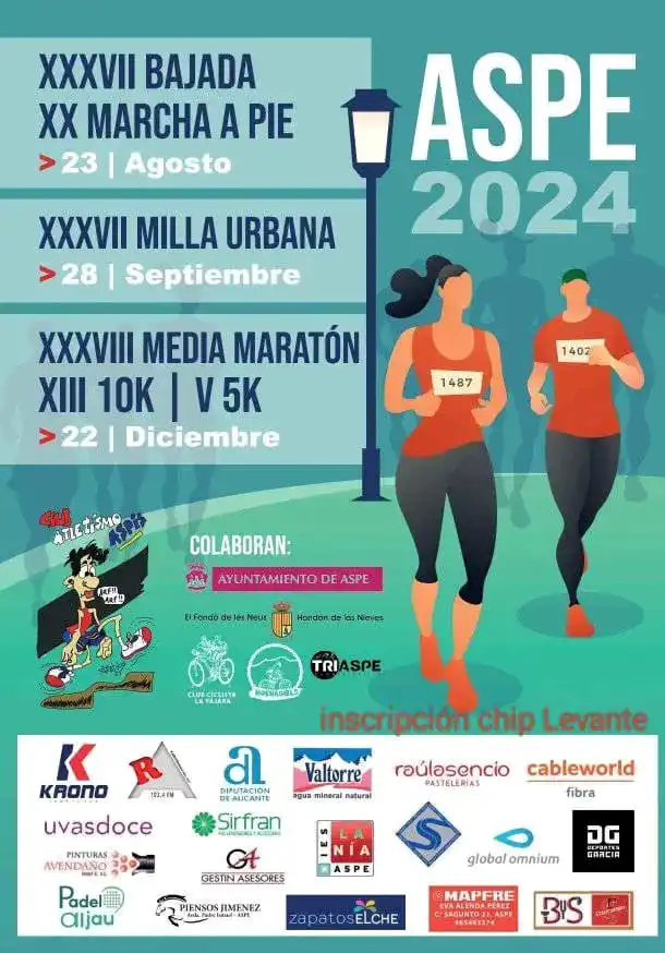 Bajada Milla Urbana y Media Maratón Aspe 2024