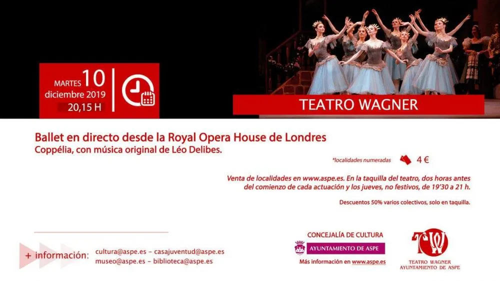 Ballet en directo desde la Royal Opera House de Londres en Aspe