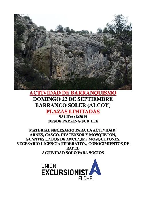 Barranquismo en Barranco Soler