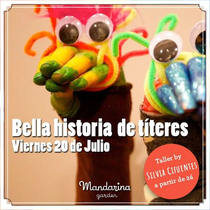Bella historia de títeres en Mandarina Garden