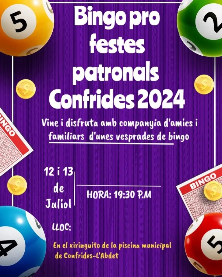 Bingo pro ► Fiestas Patronales Confrides 2024
